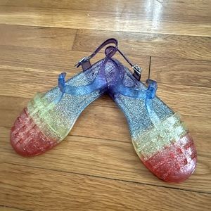 GAP size 2 rainbow jelly sandals